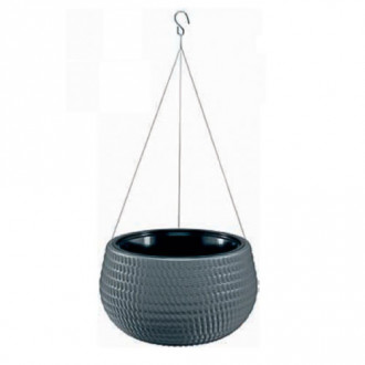 Doniczka wisząca kula Lina, antracyt, 32 cm interface.image 2