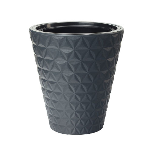 Doniczka Diamond, antracyt, 30 cm interface.image 1 interface.art 87379