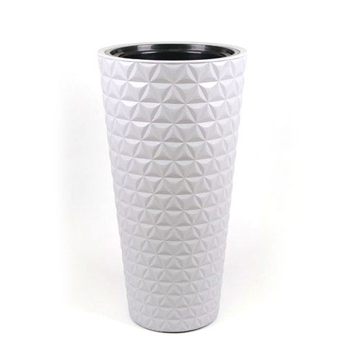 Doniczka Diamond Slim, platyna, 30 cm interface.image 1 interface.art 87380