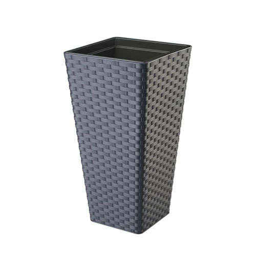 Doniczka Rattana Slim kwadrat antracyt, 30 cm interface.image 1 interface.art 87377