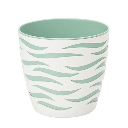 Doniczka Sahara Duo biały + pudrowa mięta, 23 cm interface.image 1 interface.art 87383