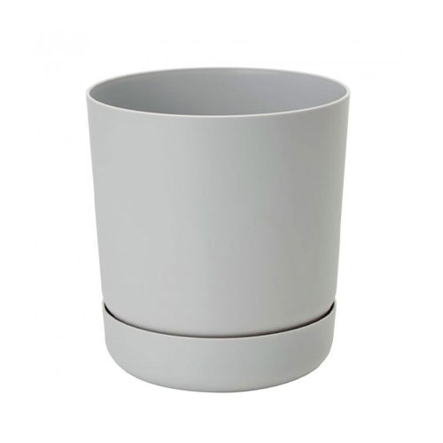 Doniczka Satina z podstawką, platyna, 17 cm interface.image 1 interface.art 87402