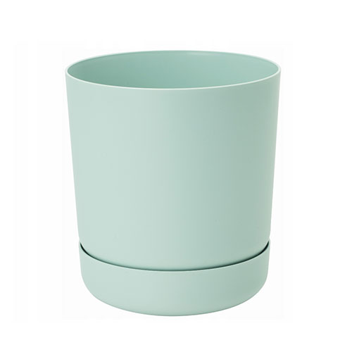Doniczka Satina z podstawką, pudrowa mięta, 17 cm interface.image 1 interface.art 87404