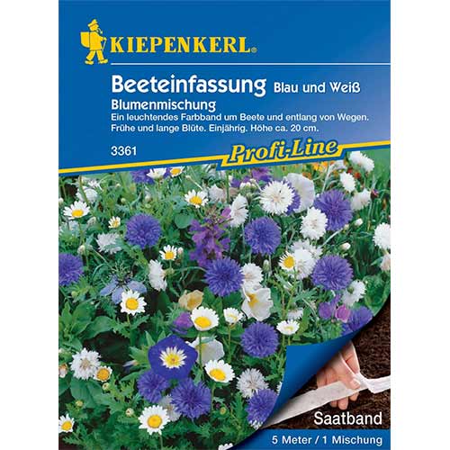 Mieszanka ozdobna nasiona na tasmie Blue & White do obrzeza, mix kolorow interface.image 1 interface.art 96516