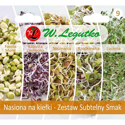 Nasiona na kiełki - Zestaw Subtelny Smak, 5 gatunków interface.image 1 interface.art 96835